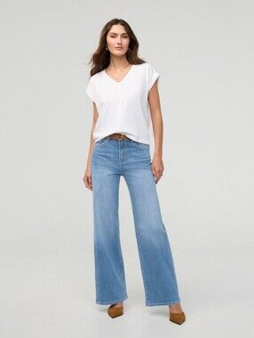 Duer Performance Denim+ High Rise Wide Leg - Vintage Seaside